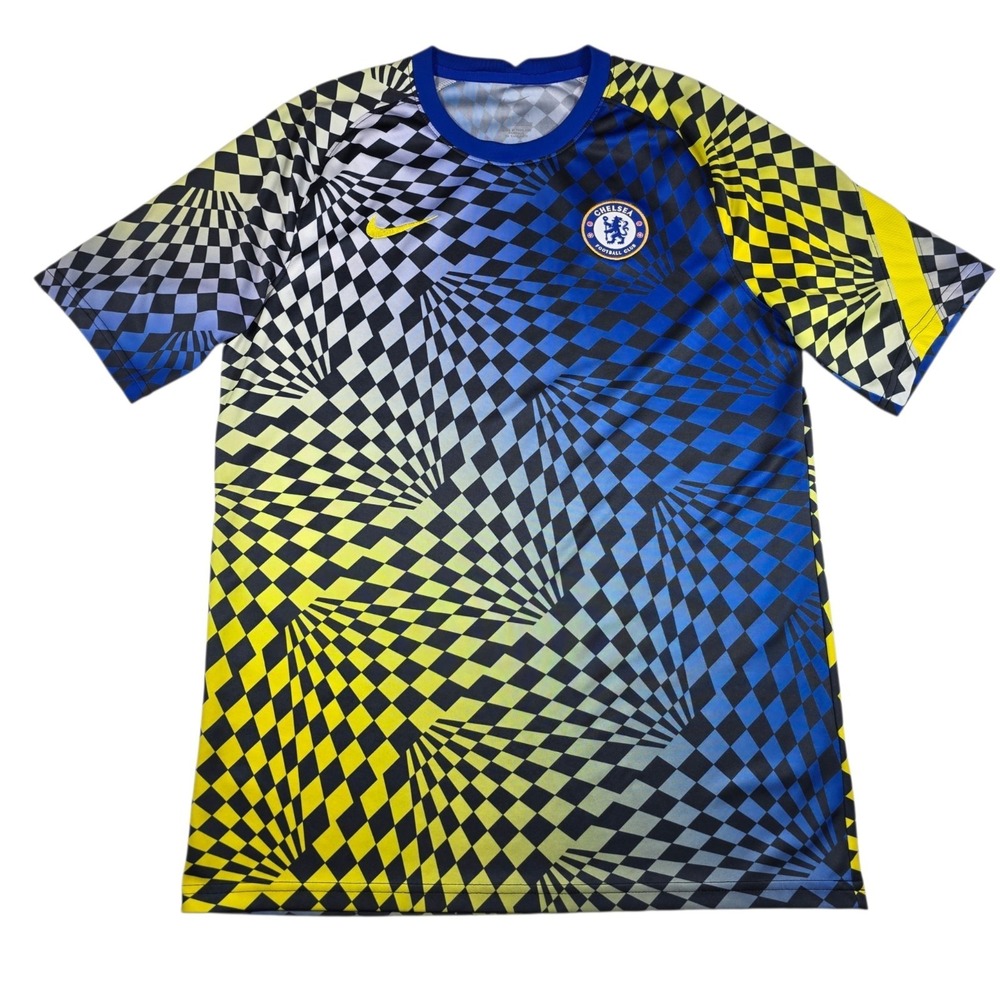 Nike Chelsea FC 21/22 Authentic Prematch Training Soccer Jersey Top- Men's Sz M